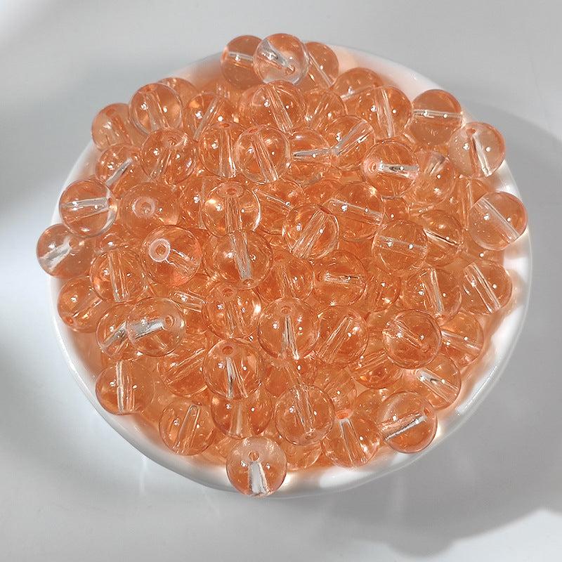 8MM Transparent Jelly Crystals Glass Beads