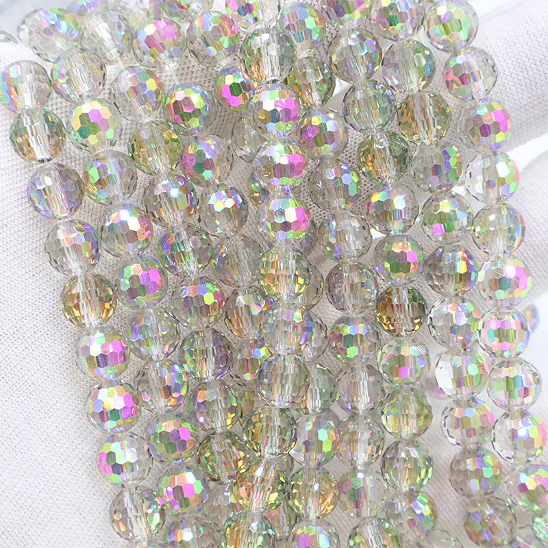 8MM Disco Round Beads - Half Crystal Series