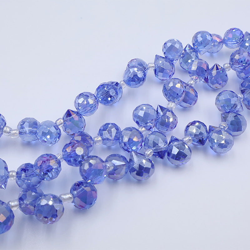 8MM Teardrop Faceted Beads - Blue Family