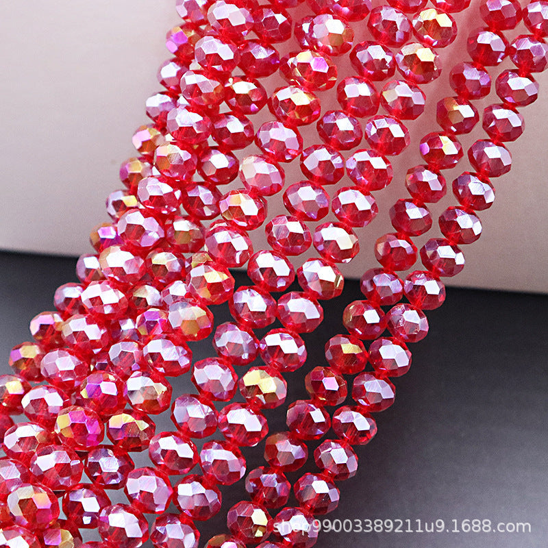 10 Strands 4/6/8mm Rondelles Briolette Beads - Transparent Crystal AB Series