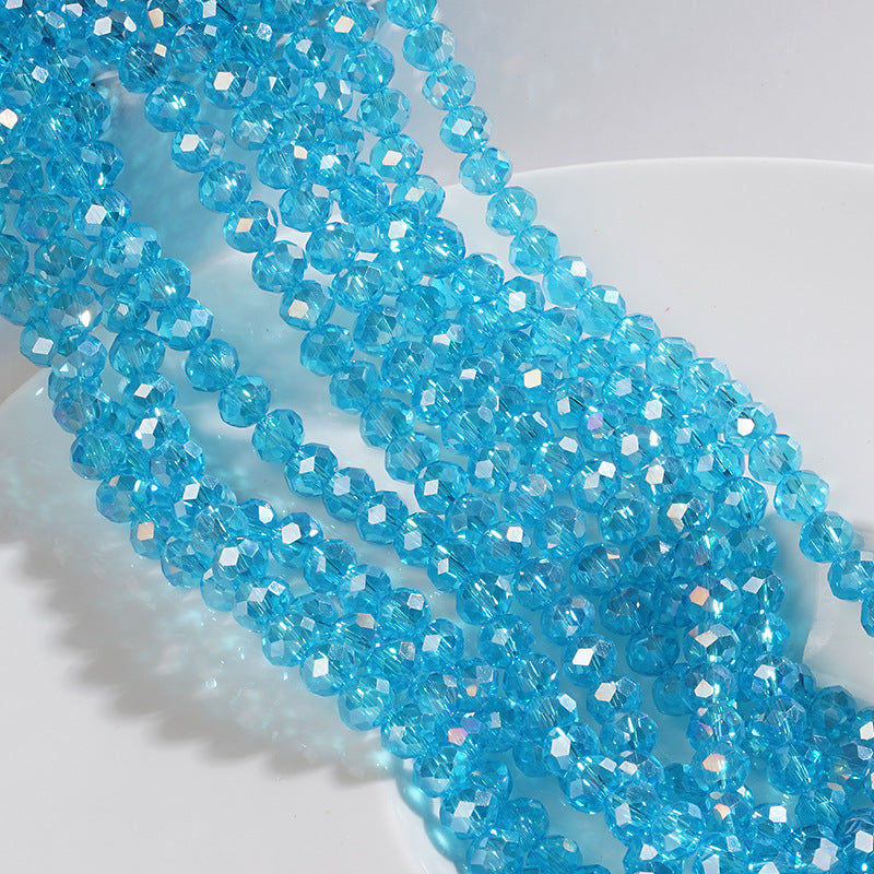 10 Strands 4/6/8mm Rondelles Briolette Beads - Transparent Crystal AB Series