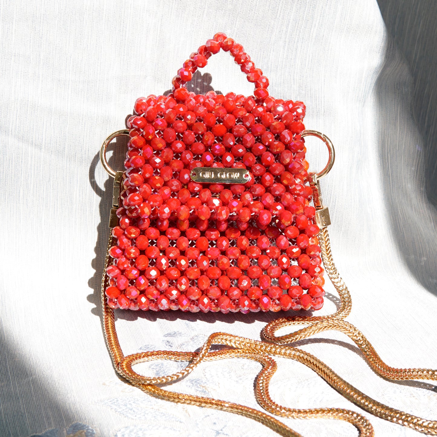 Red Beaded Bag