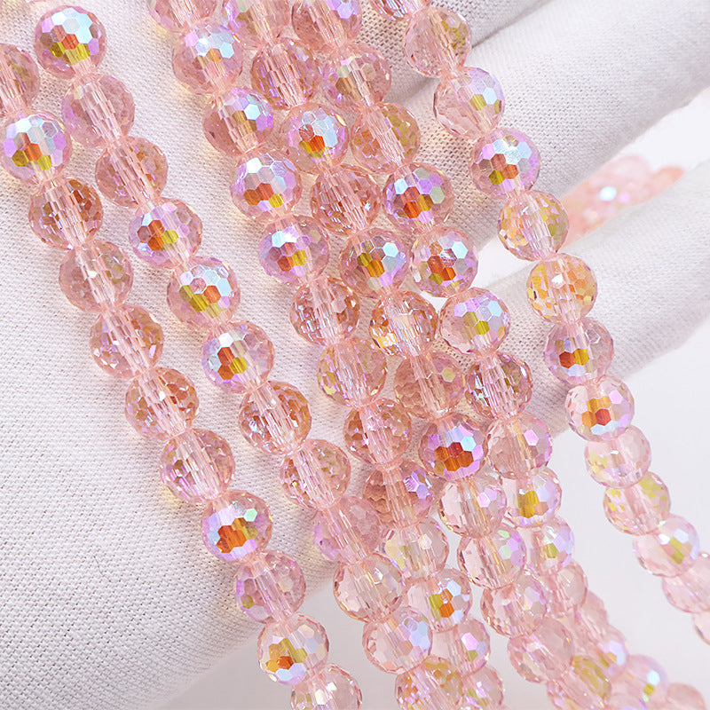 8MM Disco Round Beads - Half Crystal Series