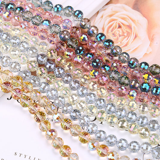 8MM Disco Round Beads - Half Crystal Series