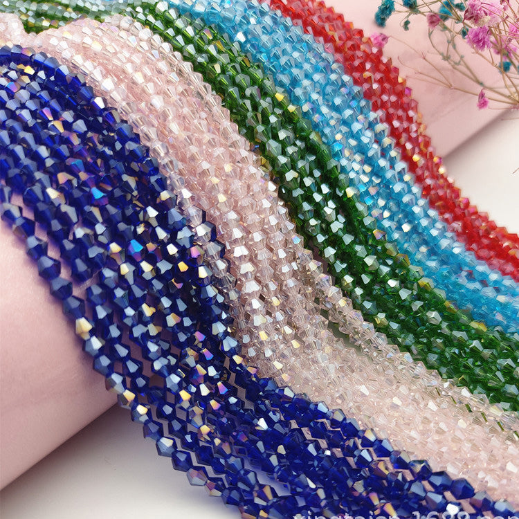 4mm Bicone Crystal Beads - Blue Family