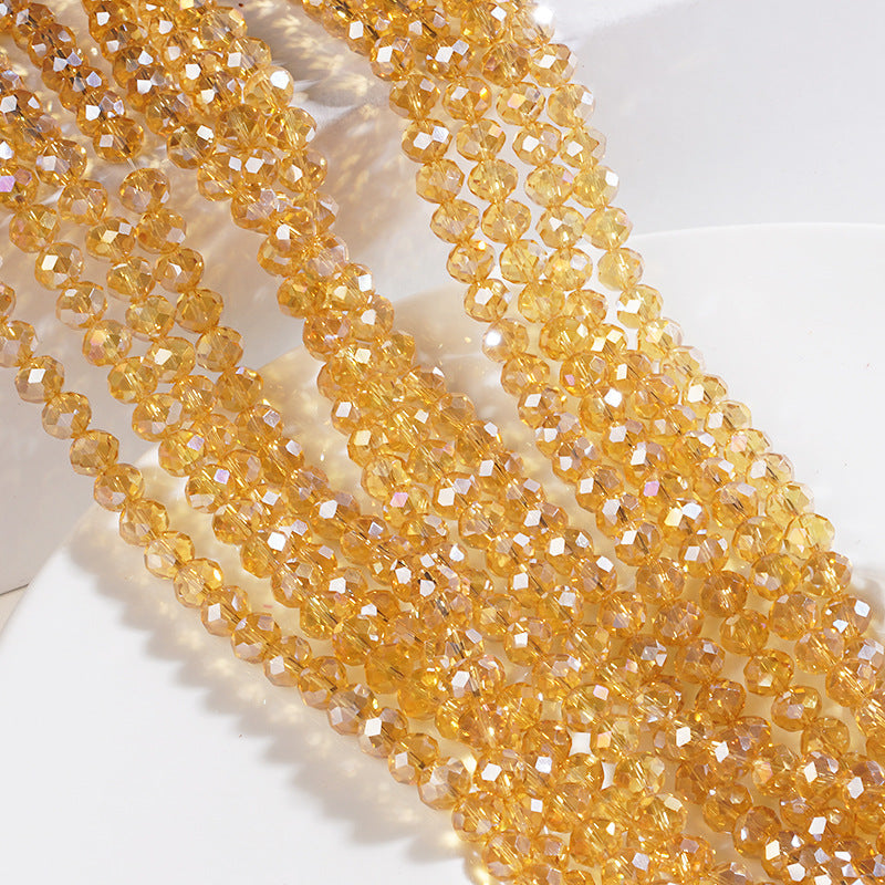 10 Strands 4/6/8mm Rondelles Briolette Beads - Transparent Crystal AB Series