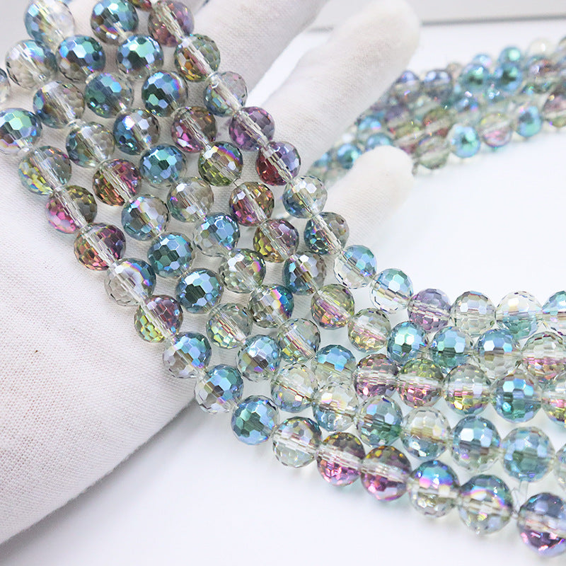 8MM Disco Round Beads - Half Crystal Series