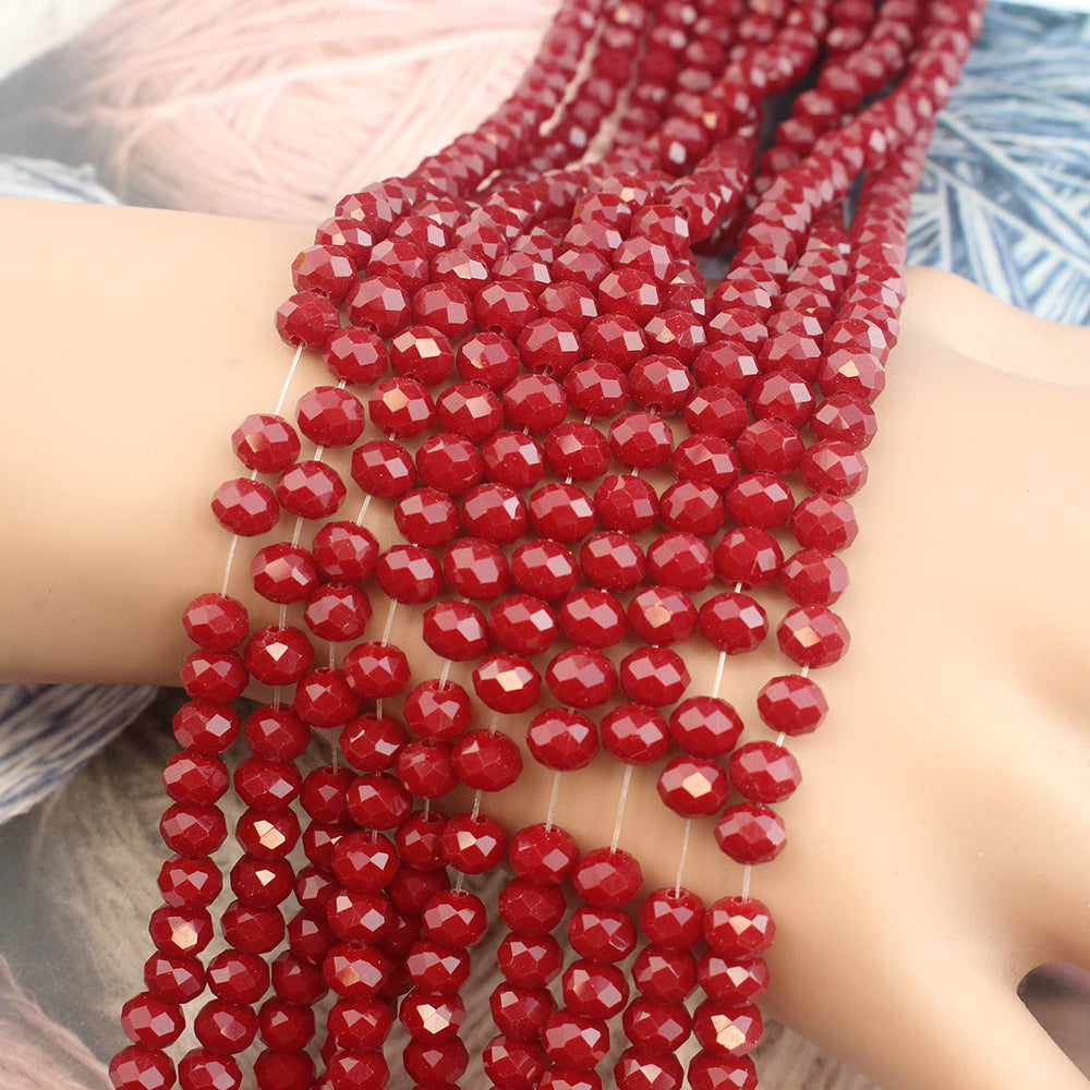 10 Strands 4/6/8mm Rondelles Briolette Beads - Porcelain Effect Series