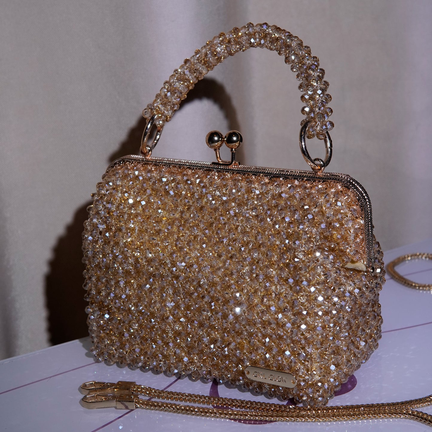 Clutch Bag - Amber Gold