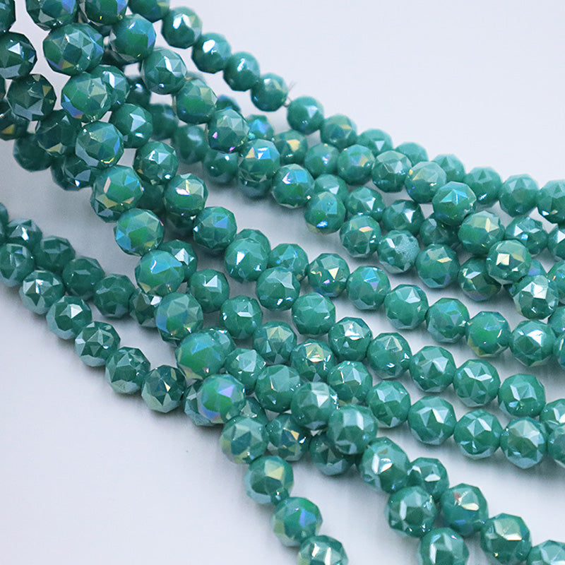 10mm Round Glossy Glass Beads - Porcelain Series