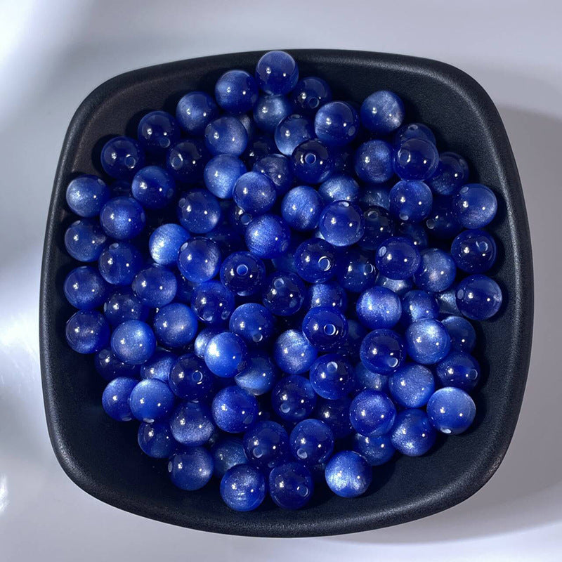 8MM Cat Eye Resin Loose Beads