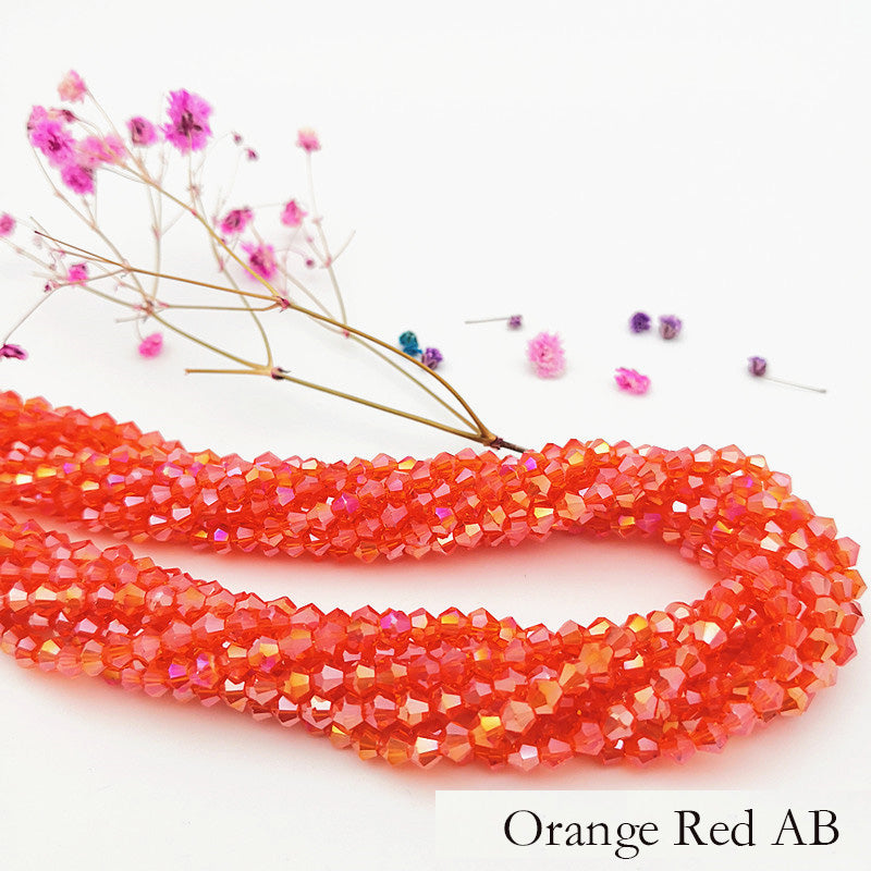 4mm Bicone Crystal Beads - Red Family