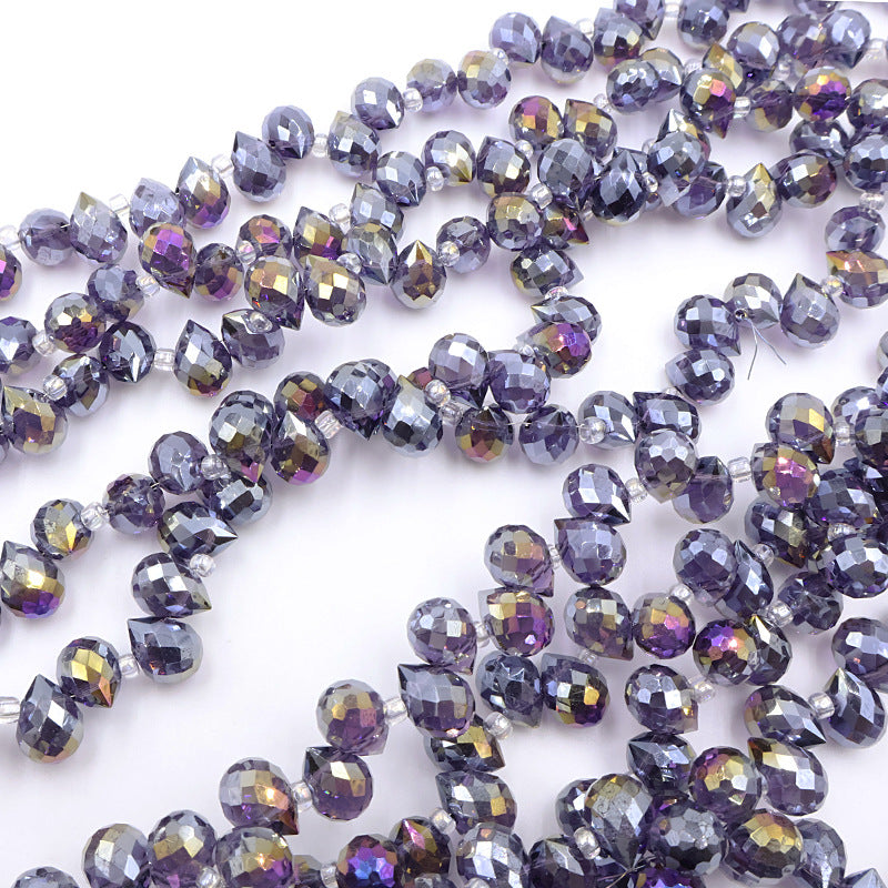 8MM Teardrop Faceted Beads - Purple Family