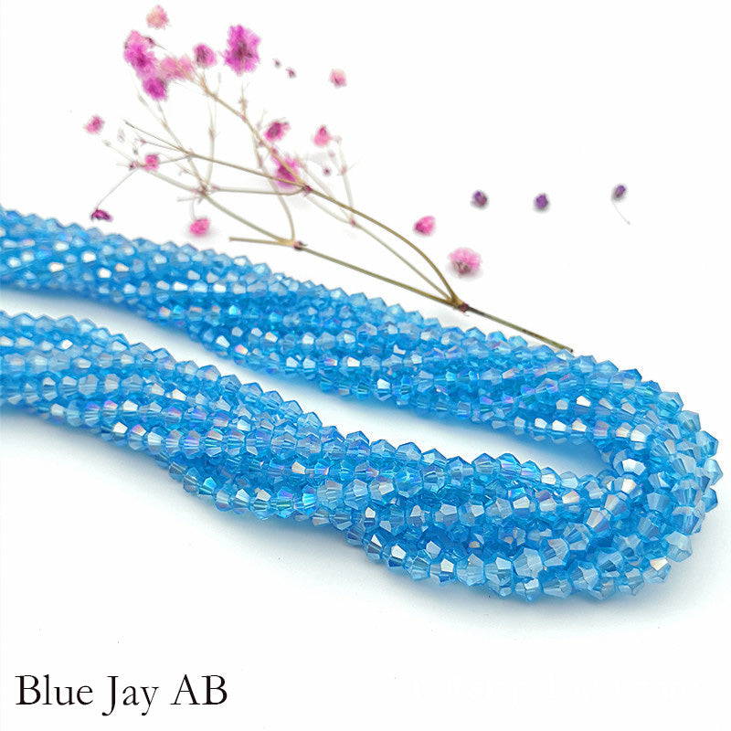 4mm Bicone Crystal Beads - Blue Family