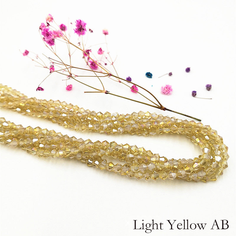 4mm Bicone Crystal Beads - Yellow Family