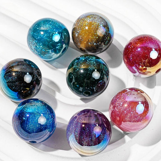 12MM Mermaid Beads -  Deep Ocean Sky Series