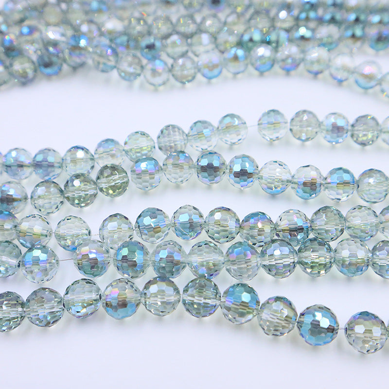 8MM Disco Round Beads - Half Crystal Series