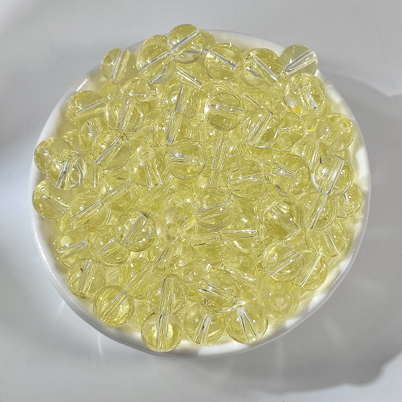 8MM Transparent Jelly Crystals Glass Beads