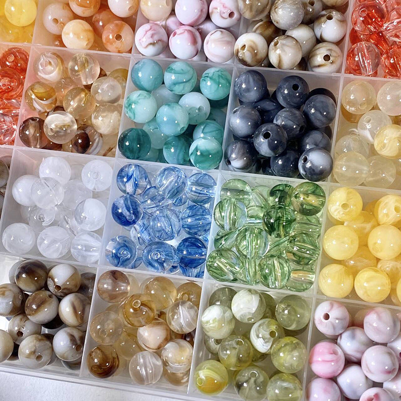 10mm Resin Nature's Hues Tie-dye Beads