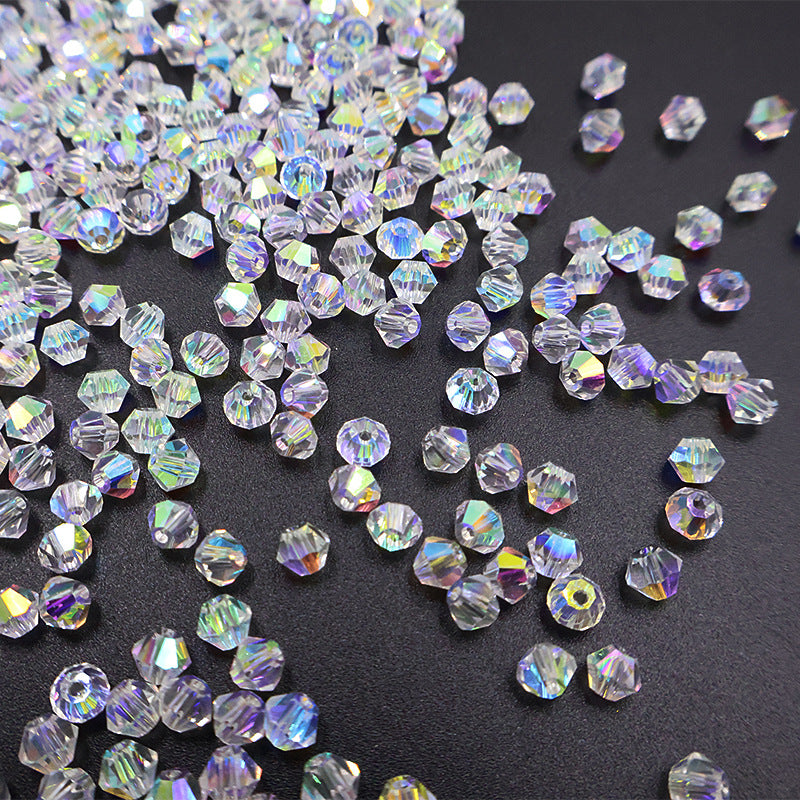 4mm Bicone Crystal Beads - Crystal AB Series