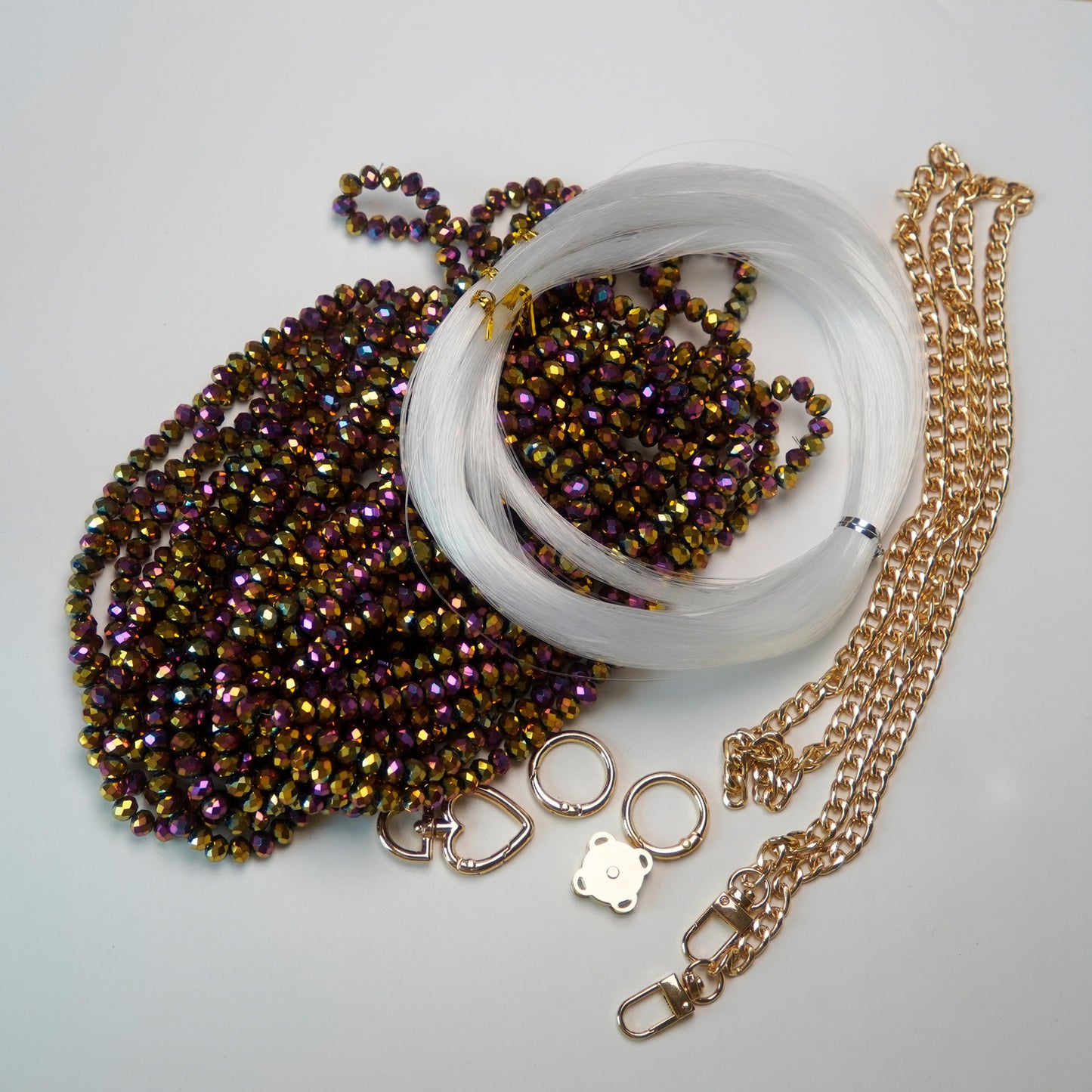 Kit 3 - Beads & Accessories Beads for A Crystal Handbag