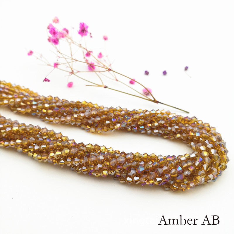 4mm Bicone Crystal Beads - Yellow Family