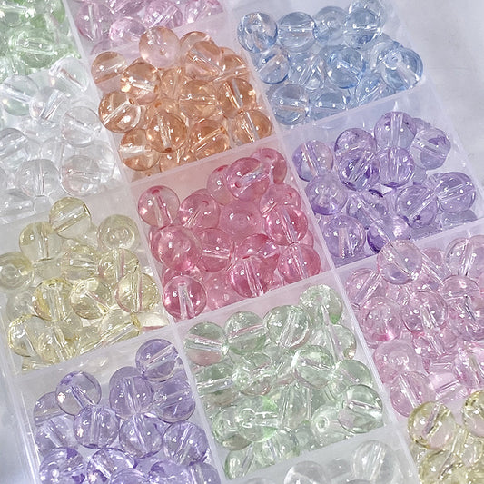 8MM Transparent Jelly Crystals Glass Beads