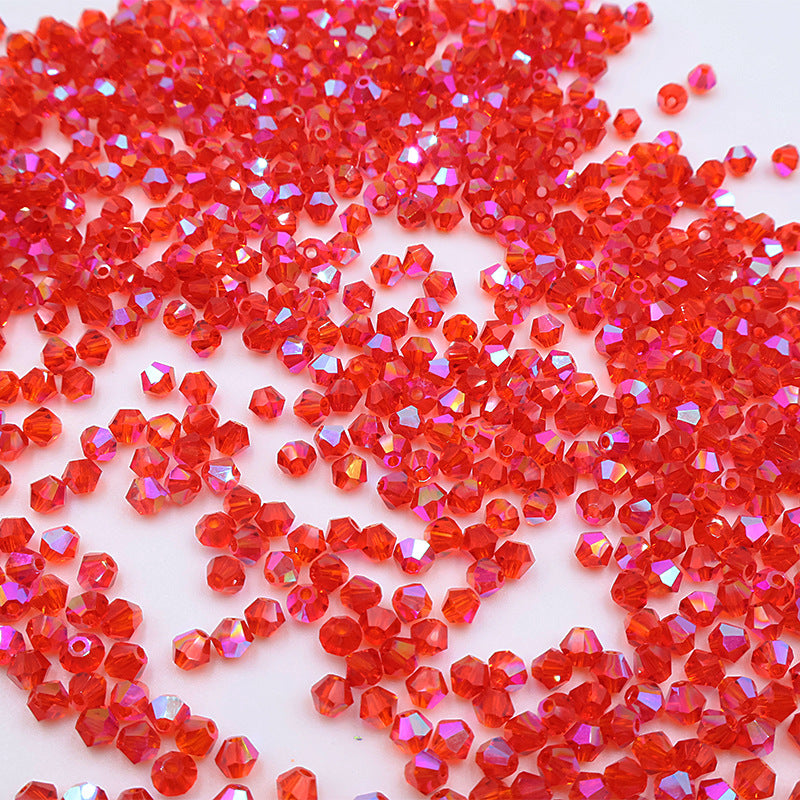 4mm Bicone Crystal Beads - Crystal AB Series