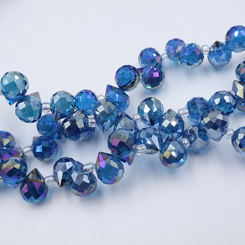 8MM Teardrop Faceted Beads - Blue Family