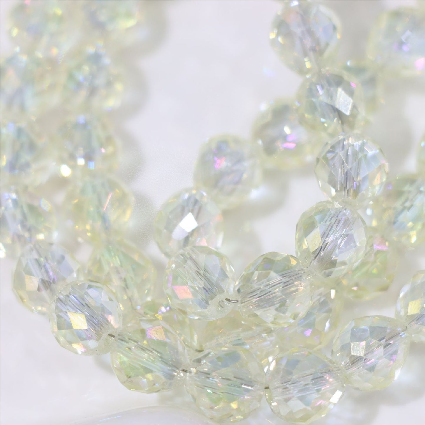 8/10mm Fat Teardrop Strawberry Crystals Beads