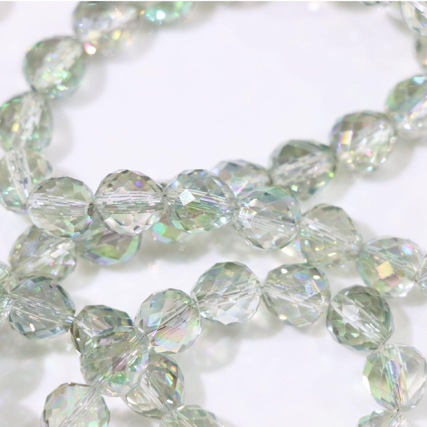 8/10mm Fat Teardrop Strawberry Crystals Beads