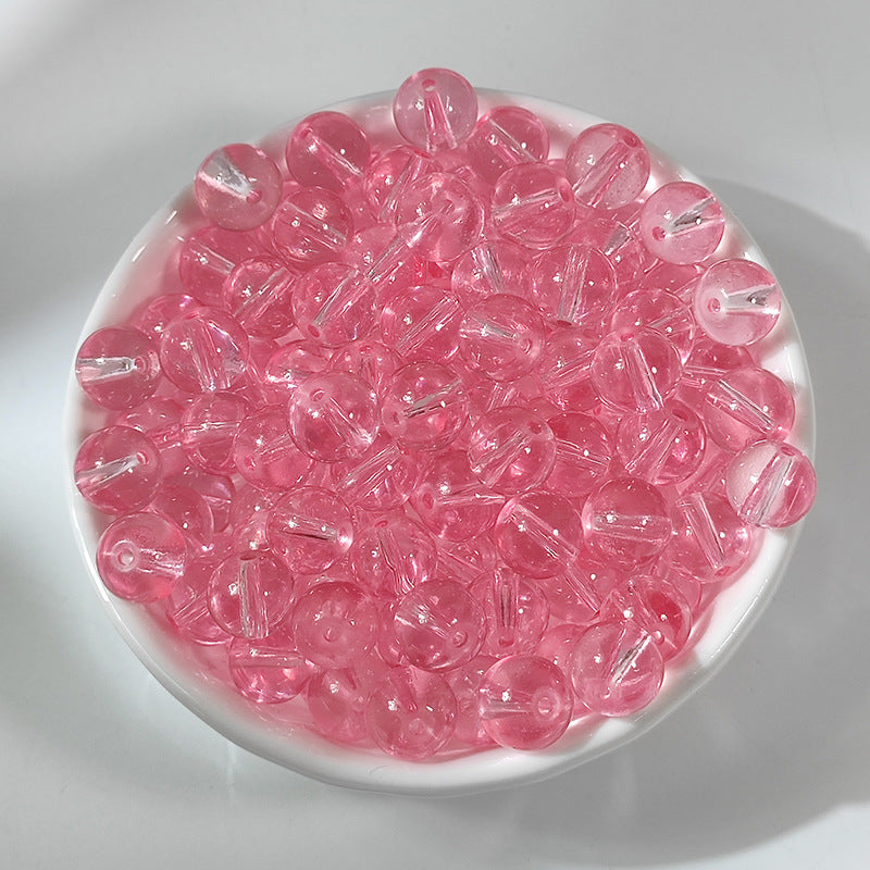 8MM Transparent Jelly Crystals Glass Beads