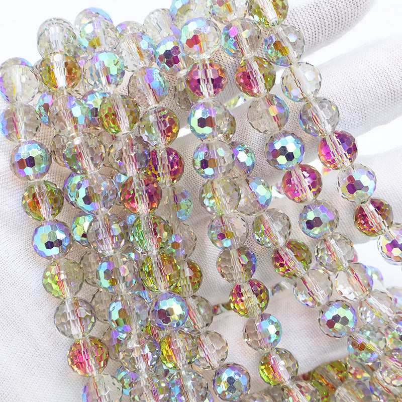 8MM Disco Round Beads - Half Crystal Series