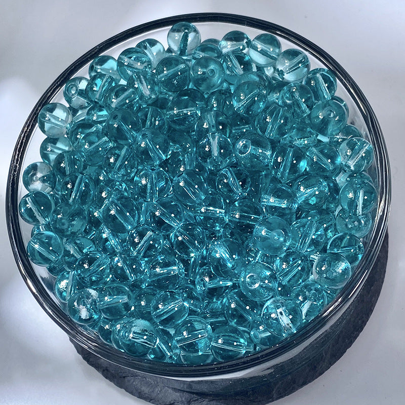 8MM Transparent Jelly Crystals Glass Beads