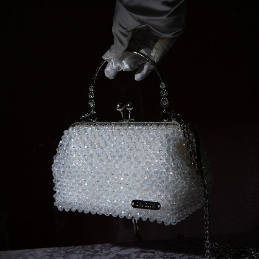 Clutch Bag - White Crystal