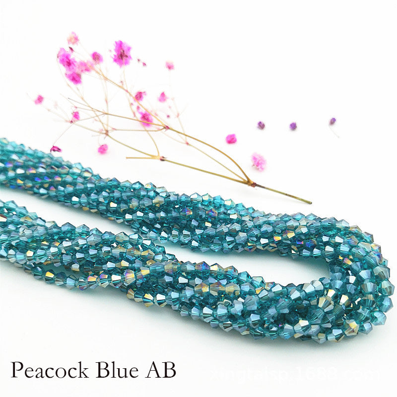 4mm Bicone Crystal Beads - Blue Family