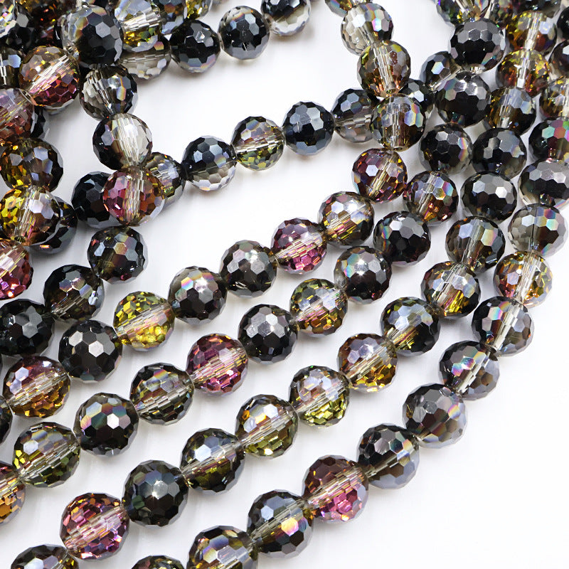 8MM Disco Round Beads - Half Crystal Series