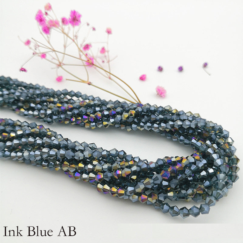 4mm Bicone Crystal Beads - Blue Family