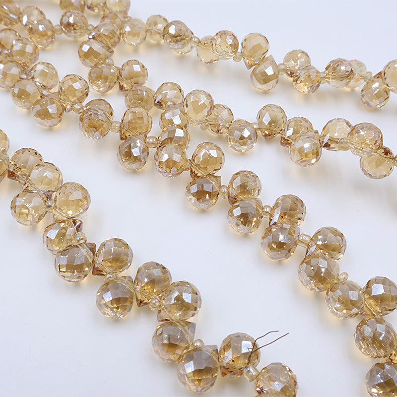 8MM Teardrop Faceted Beads - Yellow Family