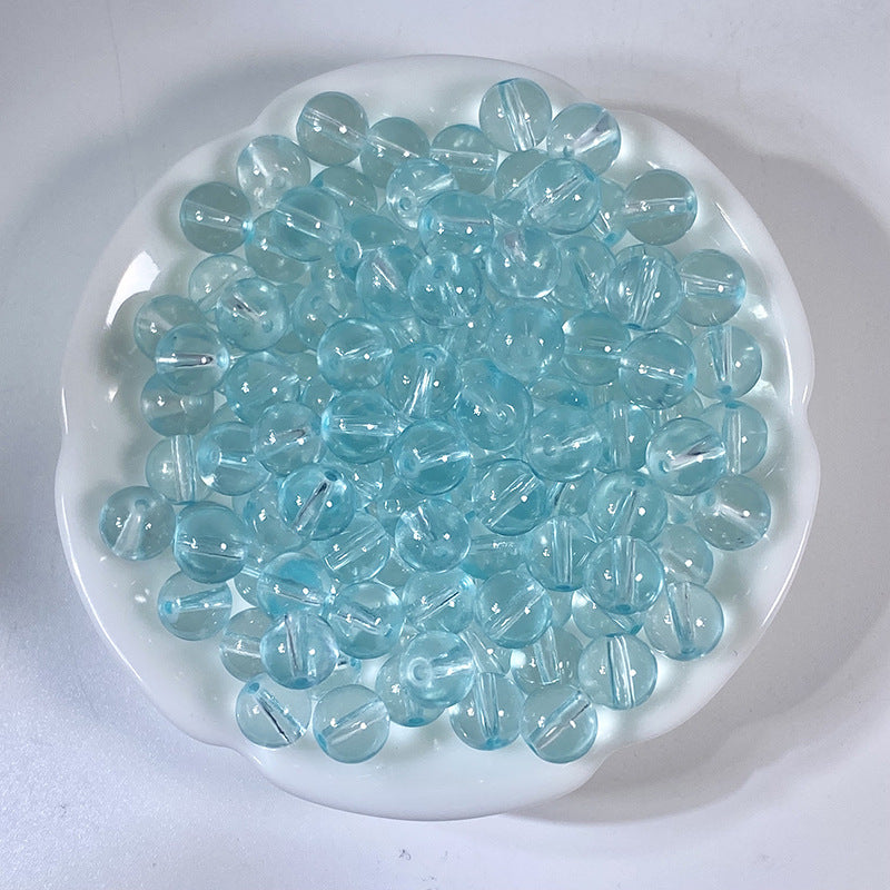 8MM Transparent Jelly Crystals Glass Beads