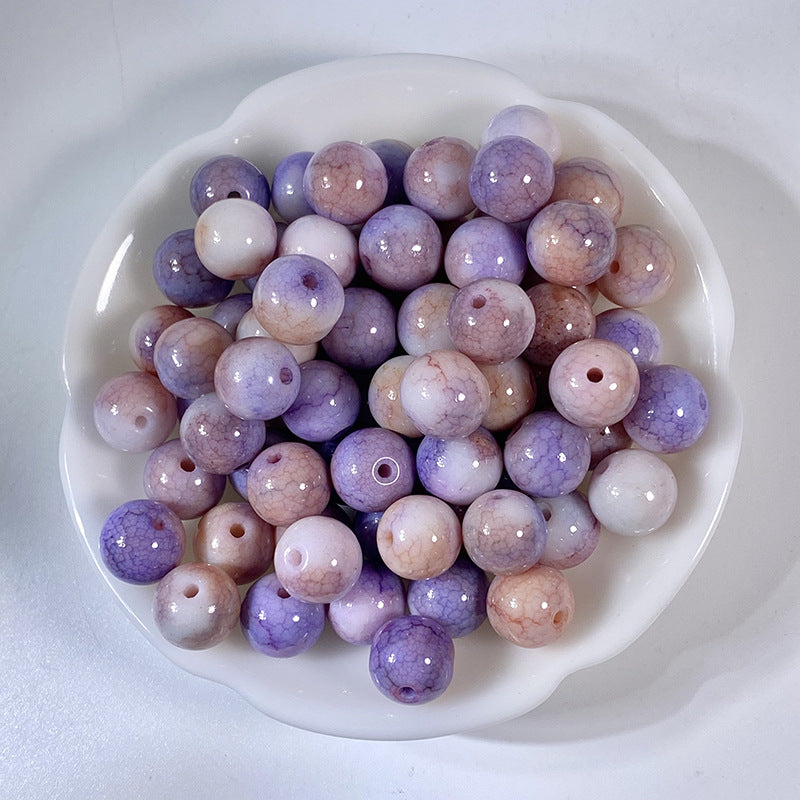 10MM Porcelain & Glass Beads with Celestial Dragon Printing