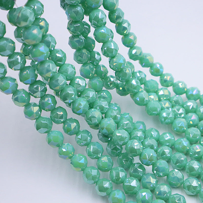 10mm Round Glossy Glass Beads - Porcelain Series