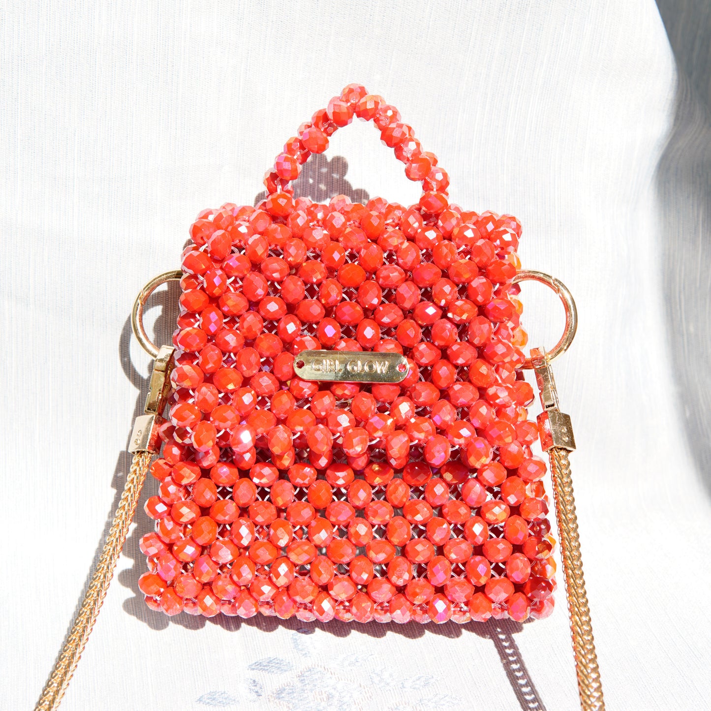 Red Beaded Bag