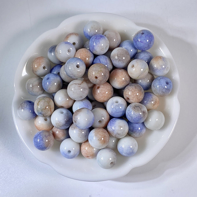 10MM Porcelain & Glass Beads with Celestial Dragon Printing