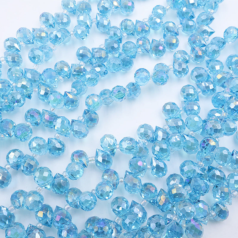 8MM Teardrop Faceted Beads - Blue Family