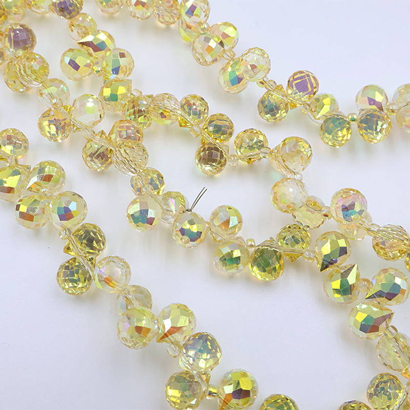 8MM Teardrop Faceted Beads - Yellow Family