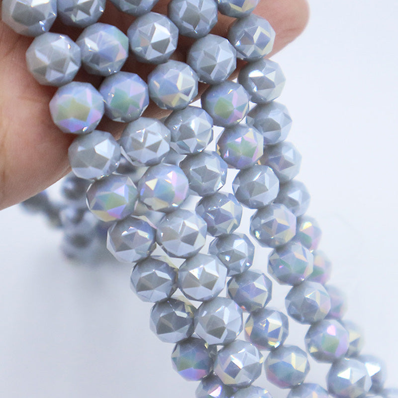 10mm Round Glossy Glass Beads - Porcelain Series