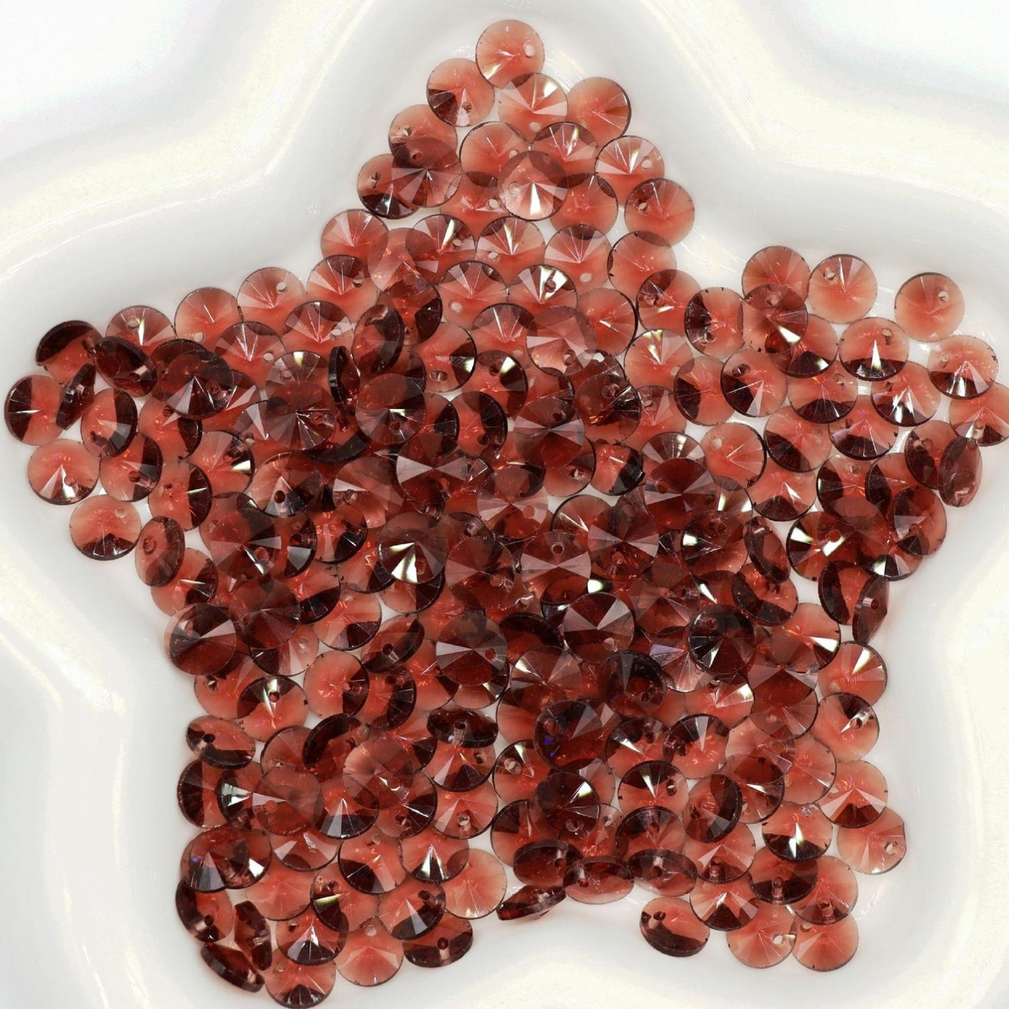 8MM Rivoli Shape Crystals