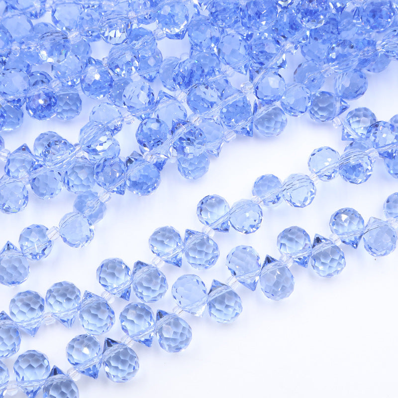 8MM Teardrop Faceted Beads - Blue Family