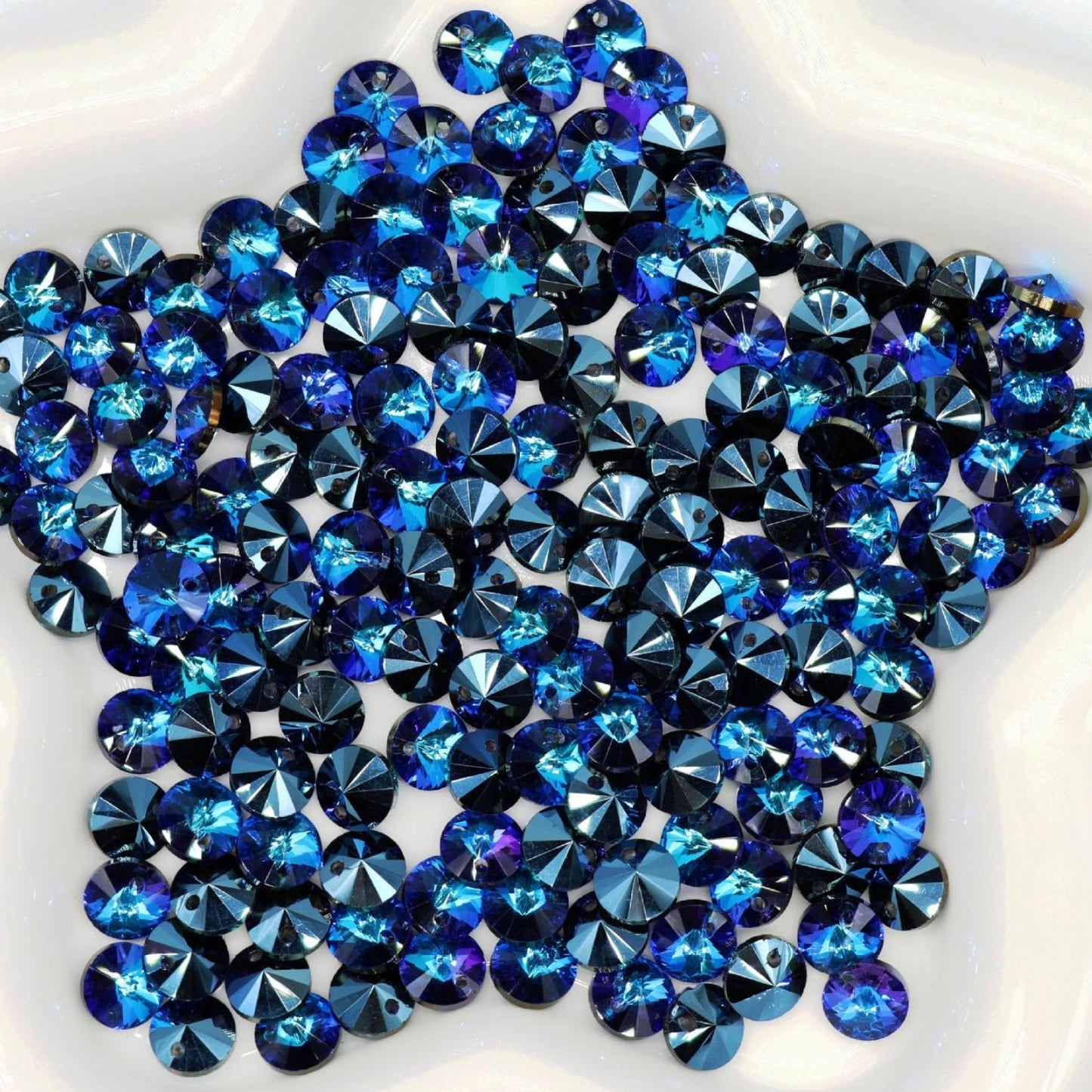 8MM Rivoli Shape Crystals